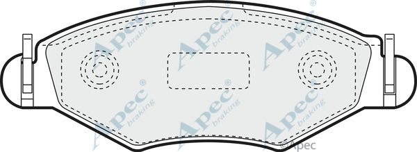 APEC BRAKING Комплект тормозных колодок, дисковый тормоз PAD1213